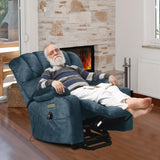 DURASPACE Power Lift Recliner Electric Lift Massage Recliner Chairs with Heat, Large Shell Velvet Backrest Lift Chair Recliners for Elderly, Seniors (Blue) DURASPACE