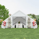 Tangkula 20x40 Ft Heavy Duty Party Tent, Large White Event Tent with Sidewalls, Zippered Door & 12 Windows, Outdoor Wedding Tent with High Strength Galvanized Steel Frame for Patio, Backyard, Parties Tangkula