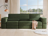 YITAHOME Convertible Cloud Sectional Couch, Comfy Corduroy Sectional Sofa with Deep Seat & High Pillows, Modern Easy-Clean Modular Sectional Sofa for Living Room Bedroom, Green YITAHOME