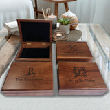 Personalized Keepsake Box | Walnut Wooden Memory Box Gift for Anniversary, Wedding, Valentine, Birthday, Baby Shower, Groomsman | Handmade Keepsake Generic