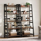 Tribesigns 5-Tier Bookshelf Industrial Bookcase, 5 Shelf Ladder Shelf Book Storage Shelf Organizer for Living Room, Home Office Tribesigns