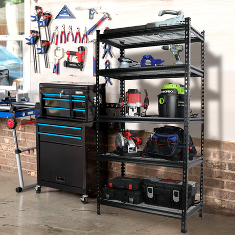 WORKPRO 5-Tier Metal Garage Shelving Unit, 36”W x 18”D x 72”H Storage Shelves, Adjustable Storage Rack Heavy Duty Shelf, 4000 lbs Load Capacity (Total), for Garage, Kitchen, Bathroom, Warehouse WORKPRO