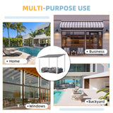 AECOJOY 10' x 8' Pergolas and Gazebos on Clearance in White, Large Wall Mounted Pergola, Outdoor Patio Lean to Gazebo Metal Awnings for Decks,Patio, Porch, Backyard and More AECOJOY