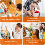 4 Pack Framed Paint by Numbers Kit for Adults Beginners with Wooden Easel, DIY Sunrise and Sunset Landscape Paint by Number Kit with Frame, Easy Painting by Numbers for Home Wall Decor, 8x12 inch Fountor