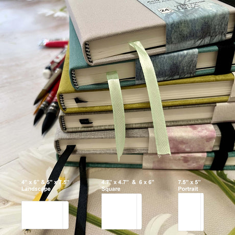 tumuarta Watercolor Sketchbook, 7.5x5, 140 LB, 300GSM, 100% Cotton Paper, Cold Press, 24 Sheets,48 Pages, Watercolor Journal for Use As Travel Sketch Book and Mixed Media Pad On The Go tumuarta