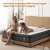 Twin Mattress, 10 Inch Twin Size Hybrid Mattresses in a Box, Memory Foam and Individual Pocket Springs with Motion Isolation & Silent Sleep & Pressure Relief, Fiberglass-Free, Medium Firm, CertiPUR-US Hianab