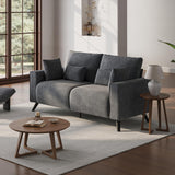 Comkei 70” Loveseat Sofa, Grey Love Seat Couches for Living Room, 2 Seater Small Couch for Small Spaces, Bedroom, Office Sofas Comkei