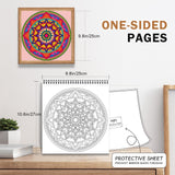 FUN LAVIE Adult Coloring Book 32 Sacred Geometry Mandala Coloring Books for Adults Relaxation and Stress Relief, Featuring Flower of Life, Metatron's Cube & Mindfulness Orgonite Patterns, Spiral Bound FUN LAVIE