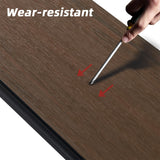 6 Ft×6 Ft Garden Privacy Fence, Outdoor Wood Plastic Composite Fence Panel, Waterproof Screen No Dig Adjustable Weatherproof, Complete Kit Without Post, Brown treslam