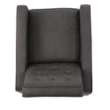 Christopher Knight Home Mervynn Mid-Century Modern Microfiber Recliner, Slate / Dark Espresso Christopher Knight Home