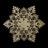 Northlight 8.5" Lighted Brown Wooden Snowflake Christmas Tree Topper - Clear Lights Northlight