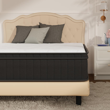 Full Mattress, 10 Inch Hybrid Bed in a Box, Gel Memory Foam & Pocket Springs, Medium Feel, Cool Sleep & Pressure Relief, 120-Night Trial Swbvs