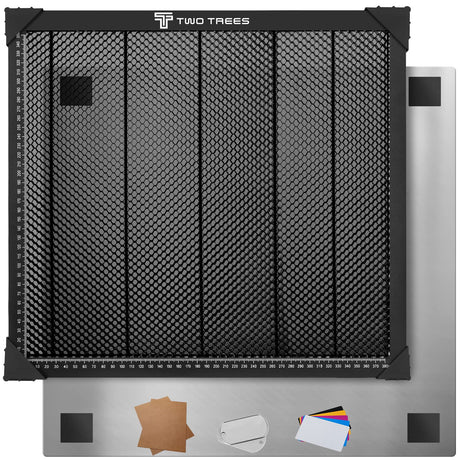 430 * 400mm Honeycomb Laser Bed Honeycomb Working Table Laser Honeycomb for CO2 or Laser Engraver Cutting Machine with Aluminum Plate with Engraving Materials (Available Sizes 380 x 350 mm) Usongshine