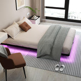 FSJianYi Floating Bed Frame Full Size - Metal Platform with LED Lights, No Box Spring Needed, Easy Assembly (Full) FSJianYi