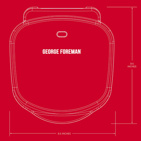 George Foreman 2-Serving Classic Plate Electric Indoor Grill and Panini Press, Black, GR10B George Foreman