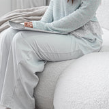 Modern Curved Sofa, 3 Seater, Soft Sherpa Upholstered Sofa, Minimalist Style Comfy Cloud Couch for Living Room Apartment, White LovingAHome