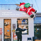 TwoBees 6FT Christmas Inflatables Outdoor Decorations Joy Hanging Santa Claus Gift Bag, Very Bright LED Lights Blow Up Giant Christmas Decor for Indoor Yard Outside Fall Vacation Holiday Party Lawn TwoBees