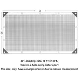 winemana 40% Black Shade Cloth, 10 x 14 FT Durable Mesh Tarp with Grommets, Resistant Garden Sun Shade Netting, Shading Antifreezing for Pergola, Greenhouse, Plants Growing, Chicken Coop winemana