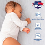 Sealy Baby Flex Cool Breathable 2 Stage Waterproof Crib Mattress plus Toddler Bed Fit, Airy Cotton Cover, 204 Premium Coils, GREENGUARD Gold Certified, Safety & Quality Tested, Made in USA, 52'X28' SEALY BABY