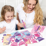 Haooryx Mother's Day Craft Kits for Kids - 45 Sets DIY Tea Cup of Love Greeting Card Making Kits Make Your Own Mother’s Day Party Favor Gift Cards School Art Project Fun Classroom Home Activity Supply Haooryx