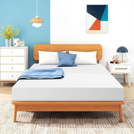 Twin Mattress, 8 Inch Memory Foam Mattress Bed in a Box, Medium, Green Tea and Cooling Gel Infused CertiPUR-US Certified, Made in USA MLILY