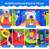 WELLFUNTIME Inflatable Bounce House with Slide, Jumping Castle with Blower for Kids Play House with Wave Pool WELLFUNTIME