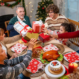Christmas Snowflake Napkins, 40Pcs Red and White Winter Wonderland Snowflakes Napkins Disposable Luncheon Dinner Hand Napkin Towel for for Xmas Winter Holiday New Year Birthday Party Decorations CMUSKO