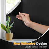 rabbitgoo Blackout Window Film, Sun Blocking Privacy Cover for Glass, Removable Opaque Room Darkening Dark Black Out Window Covers Tint Shades for Home Day Sleep Light Blocker 17.5 x 78.7 Inches rabbitgoo