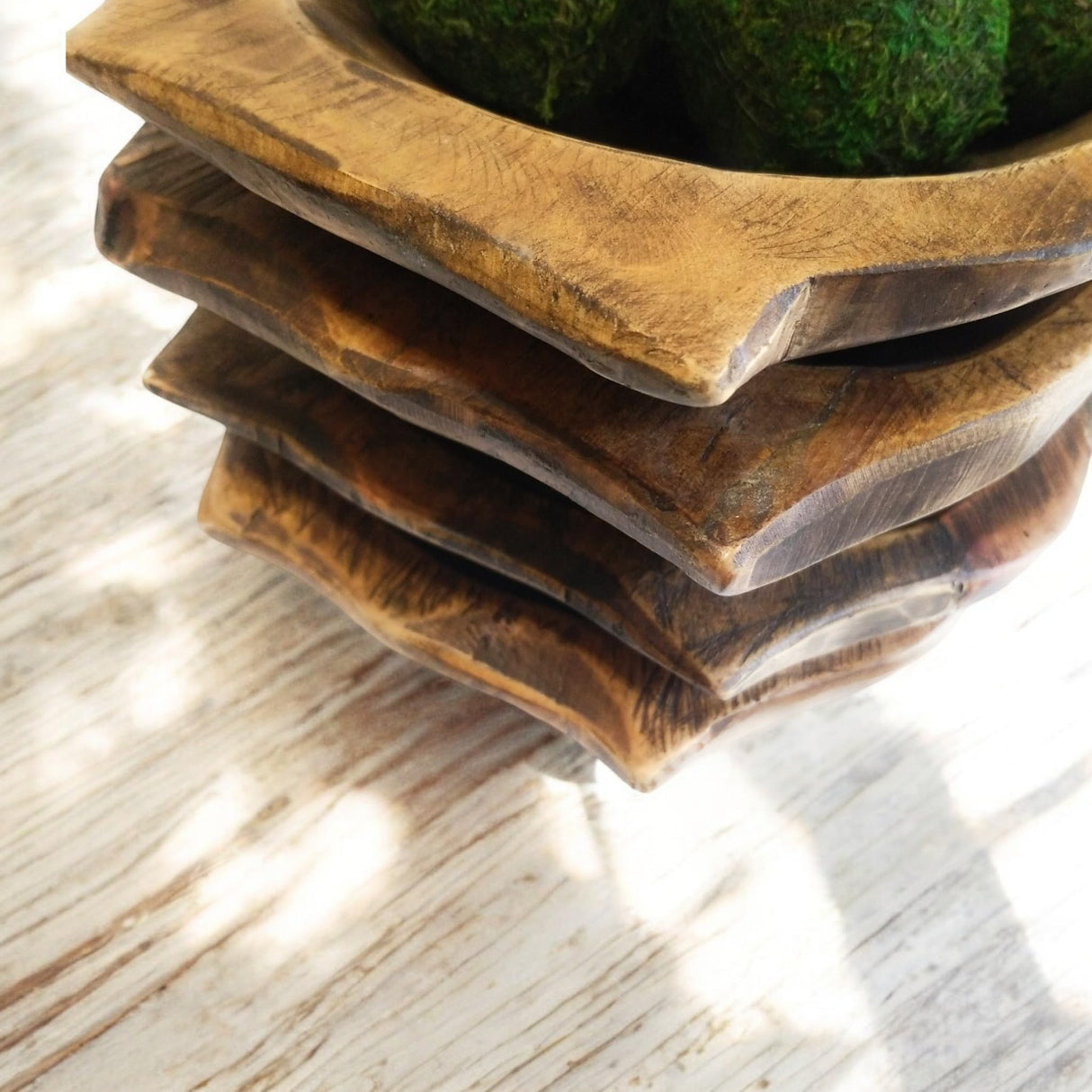 Farmhouse Rustic Wooden Decorative Bowl-Unique Dough Bowl- The Big Horn Ranch Junkie Mercantile