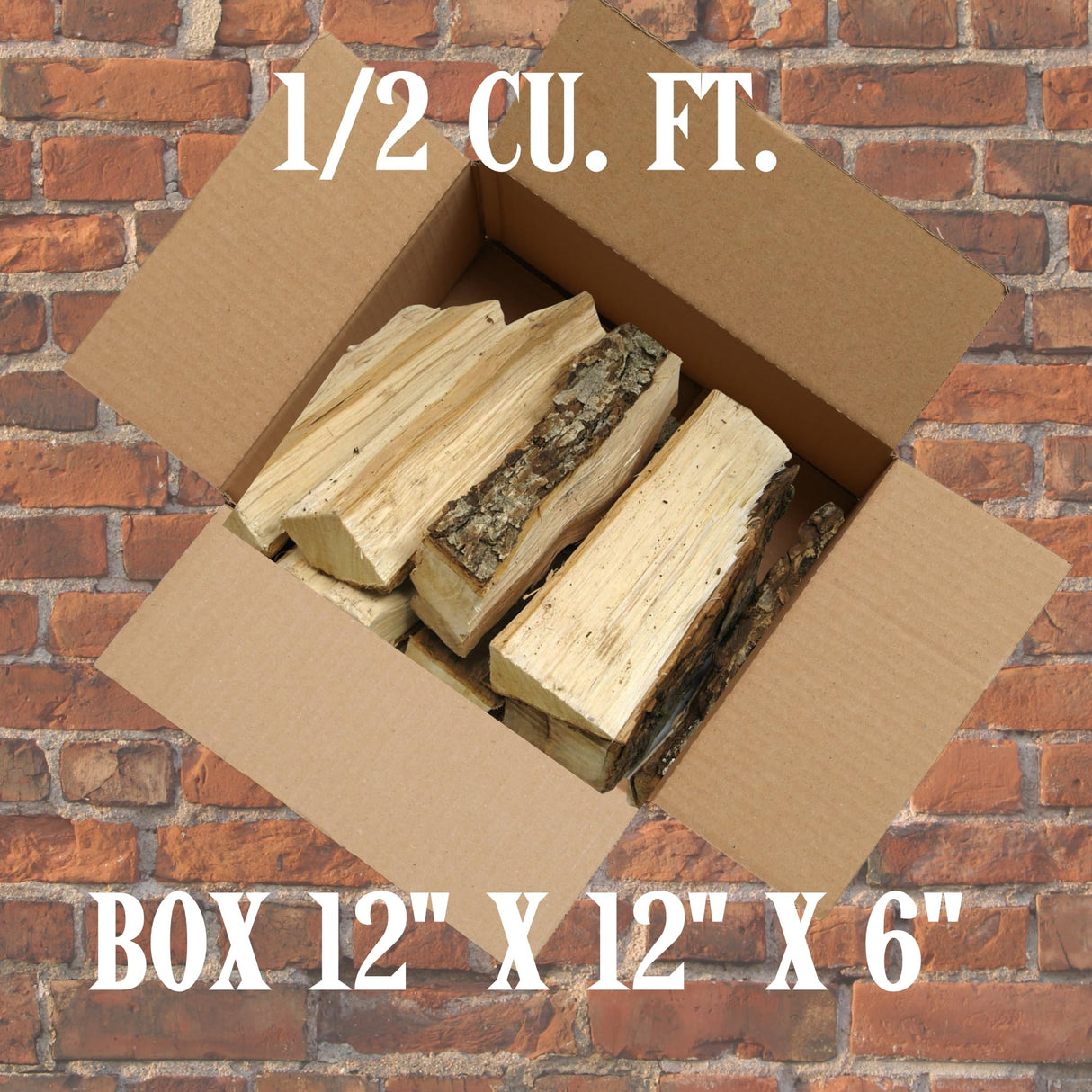 Cattleack Smok'in Tinder Logs, Cooking, Smoking, Grilling, Master BBQ - USA Smoking Wood Logs, 12" Length, Up to 3" Wide, Comes in 12"x12"x6" Box, 1/2 Cu. Ft., Secret to Smoky Perfection (Hickory) Cattleack Smok'in Tinder