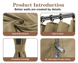 SCOCANOPY 10' x 12' Gazebo Privacy Curtain Set for Lowe's Allen Roth 10X12 Gazebo Model #GF-12S004B-1 / GF-12S004BTO/ TPGAZ17-002,Beige - WoodArtSupply