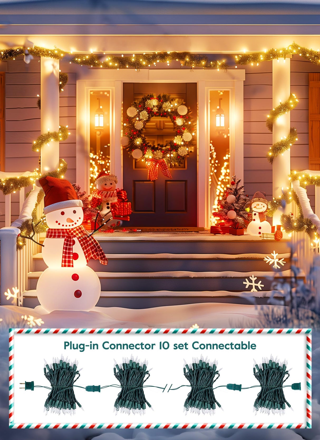 Clear Christmas String Lights 50 Count 12 Feet Incandescent Bulb Mini Lights for Indoor Outdoor Xmas Tree Garland Birthday Wedding Party Festival Decoration, Green Wire Brightown