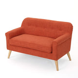Christopher Knight Home Mariah Mid-Century Modern Loveseat, Muted Orange Christopher Knight Home
