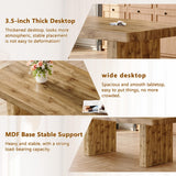 Ganooly Dining Table Set for 8, 78.7" Large Wood Dinner Set for 8 with Faux Leather Chairs, 8 Seater Modern Dining Room Table Sets for Kitchen, Farmhouse Ganooly