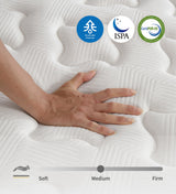 Cejato Full Mattress,Hybrid 10 Inch Full Size Mattress in a Box,Memory Foam & Individually Pocket Spring for Pain Relief,Medium Firm Full Mattresses Cejato
