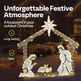 VIVOHOME 5FT Lighted Nativity Scene Outdoor, Christmas Nativity Set for Yard, Lawn, Garden, Party VIVOHOME