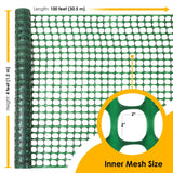 Houseables Fencing, Temporary Fence, Deer Fence, 4x100' Feet, 10.55 lb/roll, Green Plastic Fencing, Temporary Fencing for Yard, Snow Fence, Plastic Fence Roll, Chicken Fence Mesh, Construction Fencing Houseables