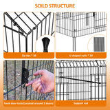 INJOPEXI Metal Chicken Coop 86"×40"×39" Chicken Runs for Yard with Cover Chicken Playpen Enclosure Chicken Pen Kennel Duck CoopCage for Outdoor Backyard Farm Rabbit Small Animal Dog Poultry Cat Hutch INJOPEXI