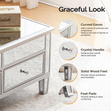 VINGLI Mirrored Lift Top Coffee Table, Assembled Modern Coffee Table with Drawers for Living Room (Silver, 35'' x 19'' x 18'') VINGLI