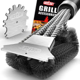 GRILLART Grill Brush and Scraper,18 Inch BBQ Grill Cleaning Brush Kit, Safe Wire Scrubber, Universal Fit BBQ Cleaner Accessories for All Grates GRILLART