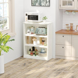 Bevfint Bookcase, Open Storage Book Cases/Shelves, Floor Standing Indoor Furniture 3 Shelf Book case for Farmhouse Library Office Bedroom Kids, White - 3 Tier Bevfint