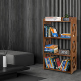 YCICI 4-Tier Modern Wooden Bookshelf - Stylish Freestanding Storage for Small Spaces YCICI