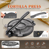 Vivicreate Tortilla Press,Tortilla Maker, Dough Press,Flour Tortilla press, Rotis Press, Quesadilla,Tortilla Makers (7.5 inch) vivicreate