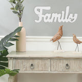 Sintosin Rustic Wooden Family Signs for Home Decor Wall 15", Farmhouse Distressed White Christmas Tabletop Decor Signs, Fireplace Mantle decor, Thanksgiving Family Wall Decor for Living Room Sintosin