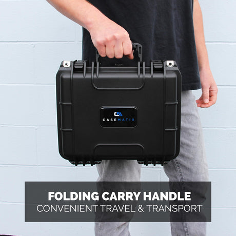 CASEMATIX 13" Two Gun Hard Case for 2 Handguns - TSA Approved Waterproof & Shockproof 2 Pistol Hard Case, Double Handgun Case with Accessory Storage for Multiple Magazines and Other Accessories CASEMATIX