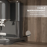 HOMCOM 60" Tall Kitchen Pantry Cabinet, Farmhouse Freestanding Hutch with Microwave Oven Countertop, Kitchen Storage Cabinet with Barn Doors & Drawers, Buffet with Adjustable Shelves, Gray Wash HOMCOM