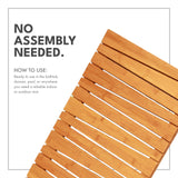 ToiletTree Products Bamboo Deluxe Shower Floor and Bath Mat - Wooden Bath Mat for The Bath, Shower, Pool, and More - Durable, Slip-Resistant Bamboo Shower Mat - 25.3" L x 15.7" W x 1.3" H ToiletTree Products