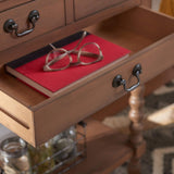 SAFAVIEH Home Collection Athena Brown 3-Drawer Console Table Safavieh