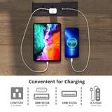 REDAYFUR End Tables with Fast-Charge Set of 2, Side Tables with Drawer Storage and Adjustable Shelf, Charging Nightstand Set of 2, Wooden Side Table for Living Room/Bedroom/Office, Light Brown REDAYFUR