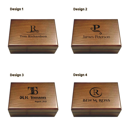 Personalized Walnut Gift Box, Luxury Mens Jewelry Box, Groomsmen Wooden Box, Men's Keepsake Box, Best Man Wood Box, Wooden Box Birthday Gift